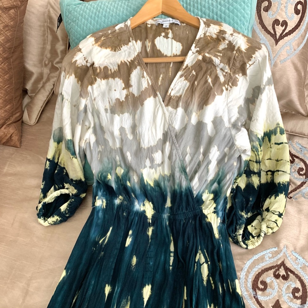 YFB Tie Dye Island Faux Wrap Maxi Dress - Picture 7 of 11